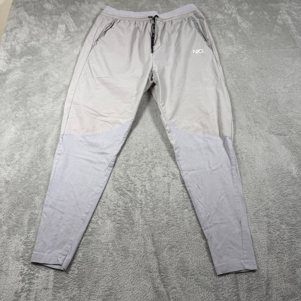 NFQ Jogger Pants Mens Large Gray Activewear Athletic Tapered Drawstring
